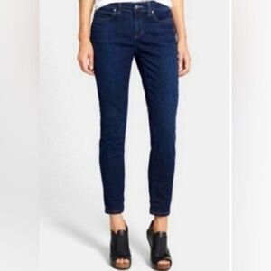 Eileen Fisher Organic Denim Skinny Jeans, Sz 4P, Petite, Dark Wash Stretch